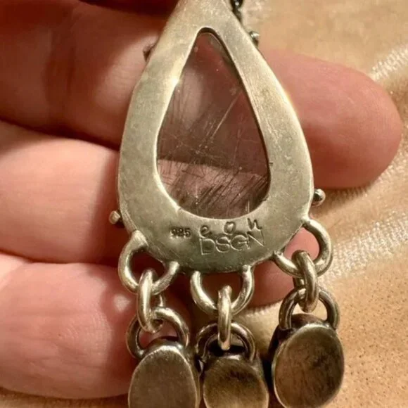 Stunning OOAK Designer Oxidized Silver Sabine Sjostrand 'EON DSGN' Necklace - Picture 7 of 8